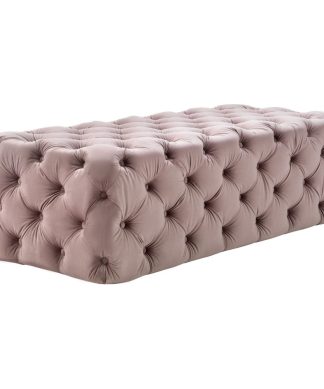 Kaylee Mauve Velvet Ottoman