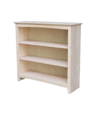 38" Wide Shaker Bookcase - 36 in H - Unfinished