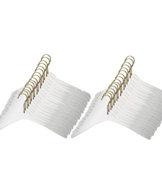 YBM Home Quality Acrylic clear Hangers, 4100-01, Gold, 32