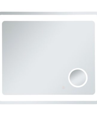 30"x36" Hardwired Led Mirror With Magnifier and Color Changing Temperature