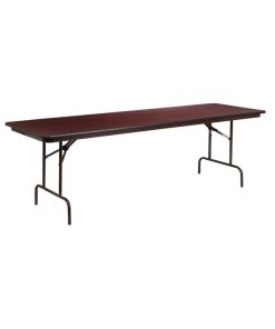 30''x96'' Mahogany Melamine Laminate Folding Banquet Table
