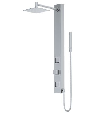 Vigo VG08014 Orchid Thermostatic Shower Panel, Stainless Steel