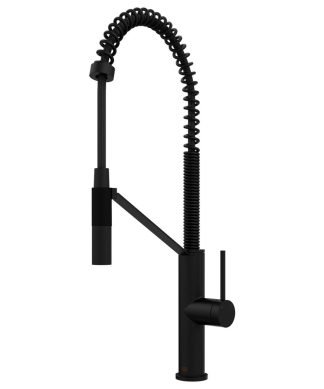 VIGO Livingston Magnetic Kitchen Faucet With Cfiber, Matte Black