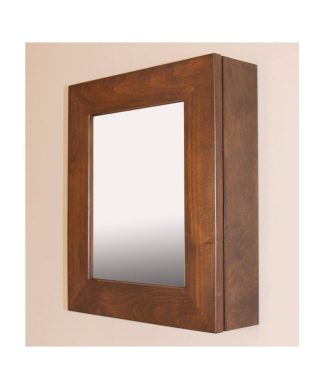 Wall Mount Mirrored Medicine Cabinet, Caramel