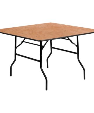 48" Square Wood Folding Banquet Table