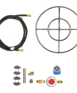 18" Double Ring and Complete Basic Propane Fire Pit Kit