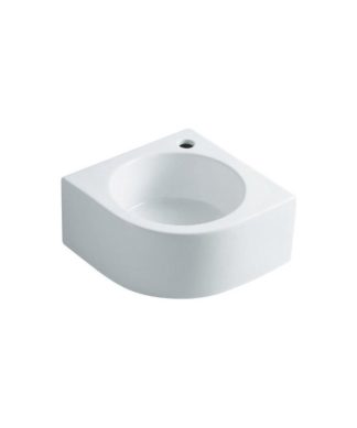 White Manhattan White China Vessel Bathroom Sink with Faucet Hole EV1094
