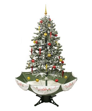 5.5' Pre-Lit Musical Artificial Christmas Tree w/ Umbrela Base - Blue LED Lights