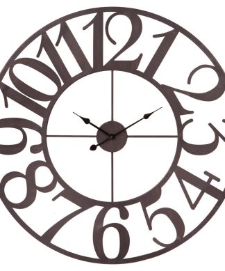 40" Oversized Bronze Metal Cut Out Wall Clock