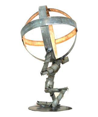 Wine Barrel Ring Desk Lamp - Atlas Shrugged - Made from CA wine barrel