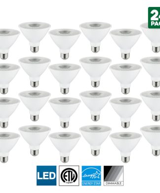 24 Pack Sunlite LED PAR30S Spotlight, 10W, 3000K Warm White, Medium Base