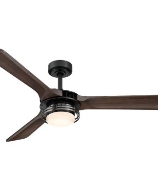 52 in Modern Industrial Ceiling Fan with Integrated Light Kit and Remote Control