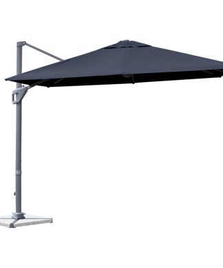Wellfor 10' Patio Offset Cantilever Umbrella With 360-degree Rotation, Navy