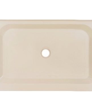 Voltaire 48 x 32 Single-Threshold, Center Drain, Shower Base, Biscuit