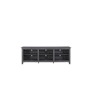 70 Wood Media TV Stand Storage Console, Charcoal
