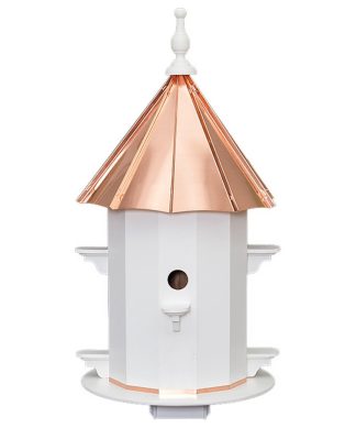 6 Room Copper/Vinyl Birdhouse, Large 30" Bird Condo