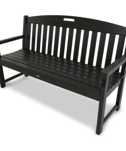 Yacht Club 60" Bench, Charcoal Black