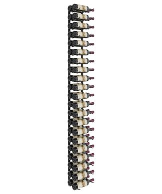 W Series 7' Wall Mounted Metal Wine Rack Kit, Matte Black, 42 Bottles