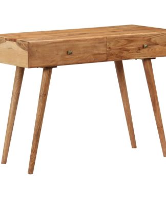 vidaXL Solid Acacia Wood Desk Sturdy Console Computer Study Writing Table