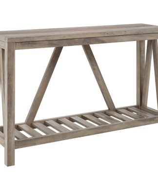 52" Modern Farmhouse Entryway Table, Gray Wash
