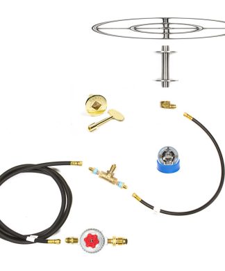 18" Double Ring and Complete Deluxe Propane Fire Pit Kit
