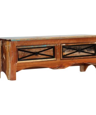 vidaXL TV Cabinet 47.2"x11.8"x15.7" Solid Reclaimed Wood Media Center Stand