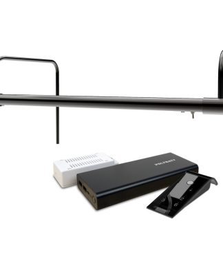 16" Slim Line Art Light, Black With Rechargeable Battery