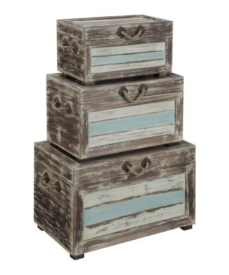 3-Piece Nesting Trunks H19/15.5/12, Multicolored