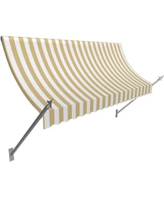 3' New Orleans Spear Awning Awning, Linen/White