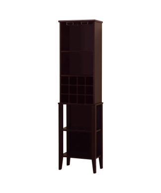 Well Designed Elegant Wine Bar With Wine Rack, Brown