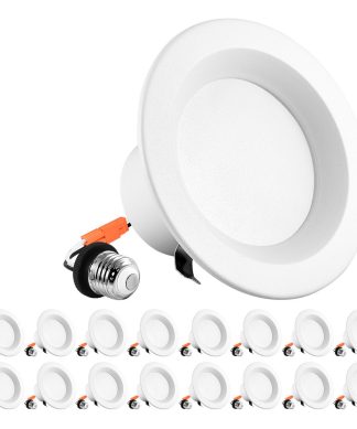 4" LED Recessed Can Light 10W 5 Color Options Dimmable Wet Rated 16 Pack