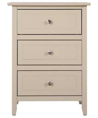 3 Drawer Nightstand, Beige