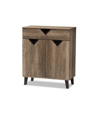 Wales Wood Shoe Storage Cabinet - Light Brown