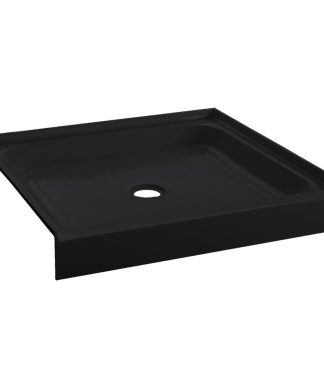 Voltaire 36 x 36 Acrylic Black, Single-Threshold, Center Drain, Shower Base
