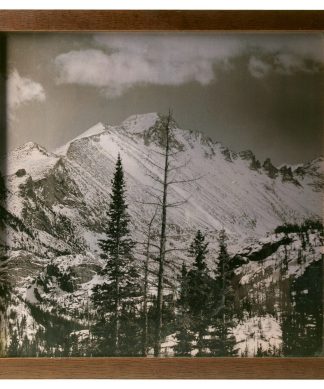 "Peak One" Framed Copper Plate Print, 12"x12"