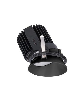 Volta 4.5" LED Round Wall Wash, Light Asymmetrical 3000K Soft White, Black