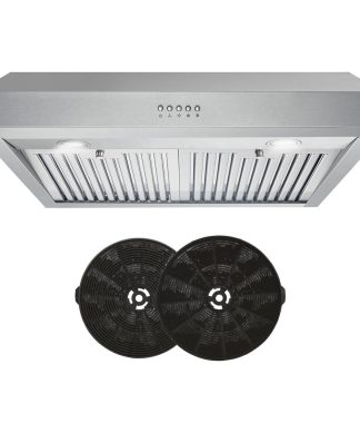 30 in. Ductless Under Cabinet Range Hood with 380 CFM in Stainless Steel