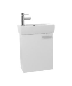 18" Glossy White Bathroom Vanity Set