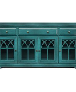 60 Gothic Arch 4 Door TV Stand