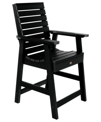 Weatherly Counter-Height Armchair, Black