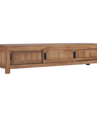 vidaXL Solid Teak Wood TV Cabinet 59.1" Entertainment TV Media Stand Unit