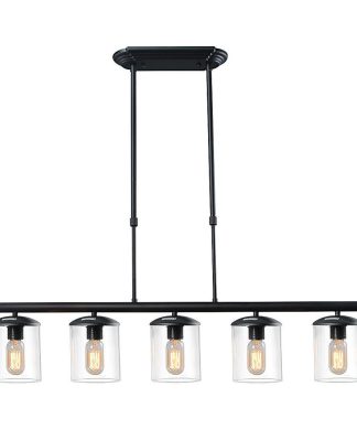 5-Light Industrial Kitchen Island Down Pendant Light