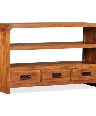 vidaXL Solid Wood TV Cabinet with Sheesham Finish TV Stand Plasma Cabinet