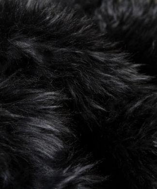 100% New Zealand Sheepskin, Black, 4'x6'