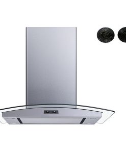 Winflo Convertible Island Range Hood, Charcoal Filter, 30"