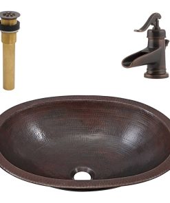Wallace Undermount/Drop-In Copper Sink Kit With Pfister Bronze Faucet & Drain