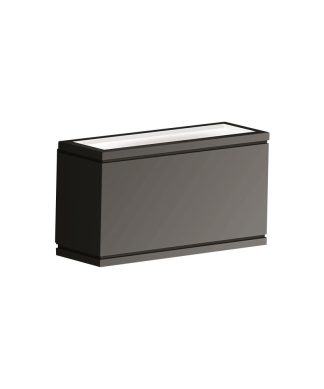 WAC Lighting Rubix LED Outdoor Rectangular Up and Down Wall Light, Black