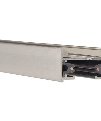 WAC Lighting L Track 8' Single Circuit 120V with 2 Endcaps in Brushed Nickel