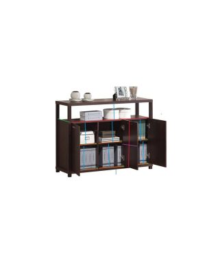 47" X 15" X 35" Espresso Hill Cabinet with 3 Doors