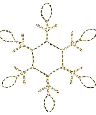 48" Warm White Ropelit Snowflake